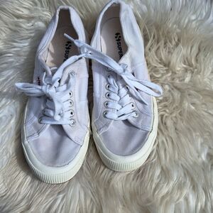 Superga Cotu 2750‎ White Canvas Tennis Shoes Shoes 8/39